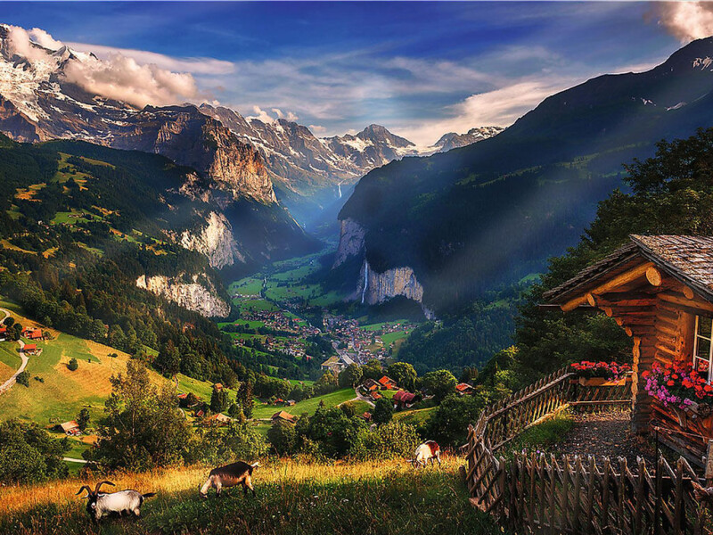 Trefl Puzzle Premium Plus - Photo Odyssey: Údolí Lauterbrunnen 1000 dílků